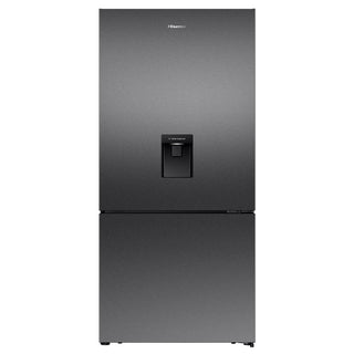 *Brand New* Hisense 500L PureFlat Bottom Mount Refrigerator with Non-plumbed Water Dispenser Dark Stainless Steel HRBM500TBW [3 Years Warranty]