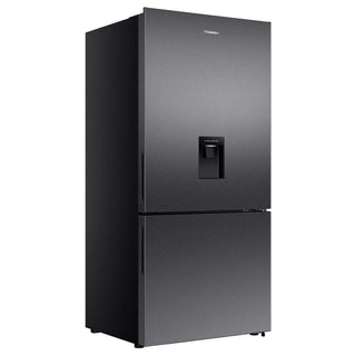 *Brand New* Hisense 500L PureFlat Bottom Mount Refrigerator with Non-plumbed Water Dispenser Dark Stainless Steel HRBM500TBW [3 Years Warranty]