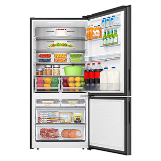 *Brand New* Hisense 500L PureFlat Bottom Mount Refrigerator with Non-plumbed Water Dispenser Dark Stainless Steel HRBM500TBW [3 Years Warranty]