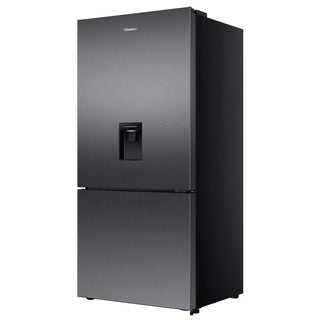 *Brand New* Hisense 500L PureFlat Bottom Mount Refrigerator with Non-plumbed Water Dispenser Dark Stainless Steel HRBM500TBW [3 Years Warranty]