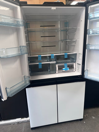 *Current Model* Hitachi 638L RWB640VT0XMGW Fridge with Non-Plumbed Ice Maker - Glass Matte White [Factory Second]