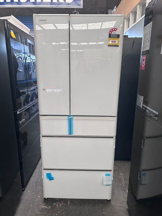 *Current Model* Hitachi 615L White Glass Finish French Door Fridge RWX620KAXW  [Factory Second] ]