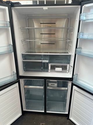 Hitachi 638L 4 RWB640VT0GBK Door French Door Fridge - Black Glass [Factory Second]