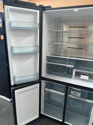 Hitachi 638L 4 RWB640VT0GBK Door French Door Fridge - Black Glass [Factory Second]