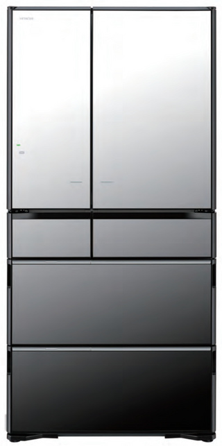 *Made In Japan* Hitatchi 735L Mirror Glass Finish Non Plumbed Refrigerator RZX740ka  [Factory Second]